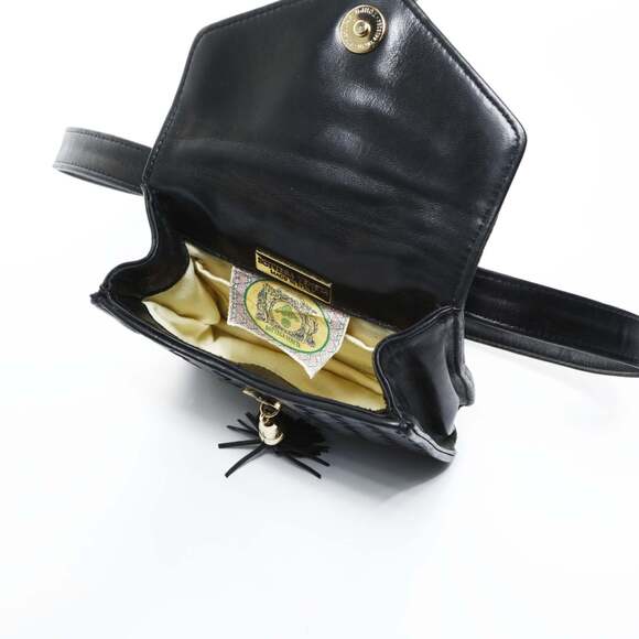 BOTTEGA VENETA Black Leather Intrecciato Shoulder Bag - Picture 11 of 12